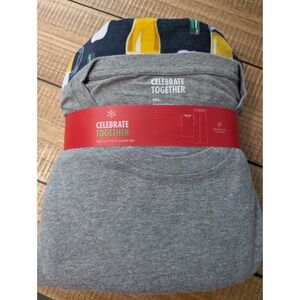 A7 Celebrate Together Men's XXL 2- Piece Short Sleeve Sleep Set. Footballs